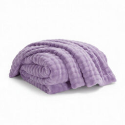 Rabbit Faux Fur Throw Blanket Ultra Soft Luxury Throw For Sofa And Bed Purple 150X200Cm - thumbnail 2