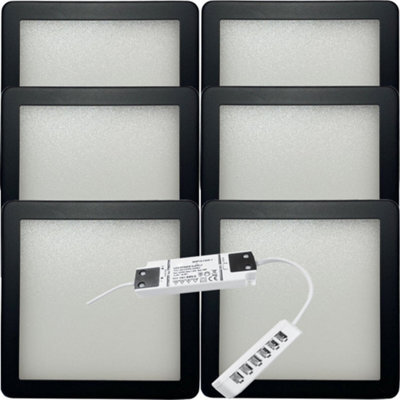 6-Pack Matt Black Ultra-Slim Under Cabinet Led Kitchen Lighting With Driver Kit - Warm White Glow - image 1