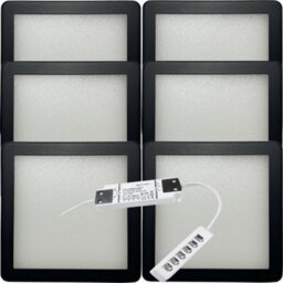 6-Pack Matt Black Ultra-Slim Under Cabinet Led Kitchen Lighting With Driver Kit - Warm White Glow - thumbnail 1