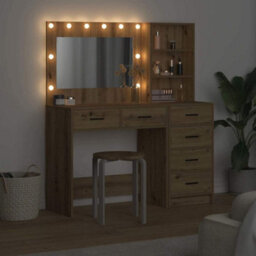 Walplus Dressing Table Brown 78.5 X 41 X 135 Cm Engineered Wood - thumbnail 4