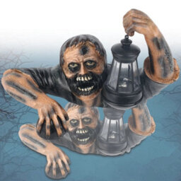 Halloween Crawling Zombie Garden Statue With Led Lantern Yard Outdoor Decor Prop - thumbnail 5