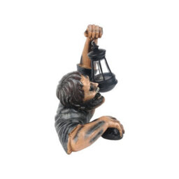 Halloween Crawling Zombie Garden Statue With Led Lantern Yard Outdoor Decor Prop - thumbnail 4