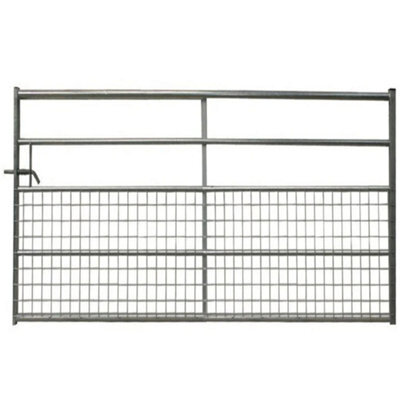 Ruby UK Ruby Iae 5 Rail Half Meshed Metal Gate Frame Farm & Field Driveway Gate 10Ft - image 1