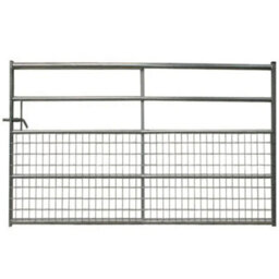 Ruby UK Ruby Iae 5 Rail Half Meshed Metal Gate Frame Farm & Field Driveway Gate 10Ft - thumbnail 1