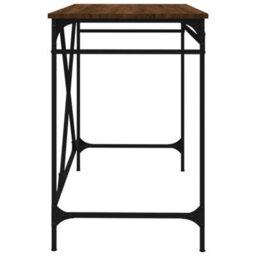 Berkfield Desk Brown Oak 100X50X75 Cm Engineered Wood And Iron - thumbnail 6