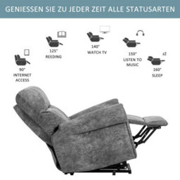 Btm Power Lift Recliner For Elderly Heavy Duty Reclining Overstuffed Living Room Chair - thumbnail 6