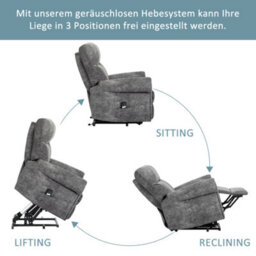 Btm Power Lift Recliner For Elderly Heavy Duty Reclining Overstuffed Living Room Chair - thumbnail 7