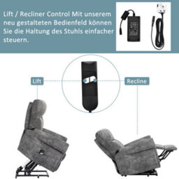 Btm Power Lift Recliner For Elderly Heavy Duty Reclining Overstuffed Living Room Chair - thumbnail 8