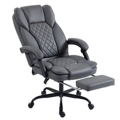 Grey Home Office Chair Reclining Function Computer Desk Chair - image 1