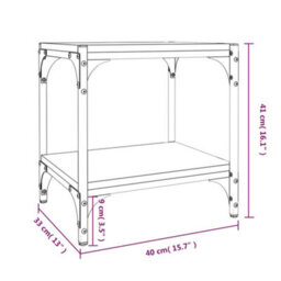 Berkfield Industrial Tv Cabinet Sonoma Oak 40X33X41 Cm Engineered Wood And Steel - thumbnail 9