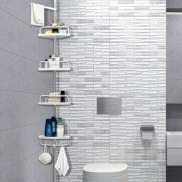 4 Tier Telescopic Bathroom Wall Corner Shelf Rack Shower Caddy Storage Organizer - thumbnail 5
