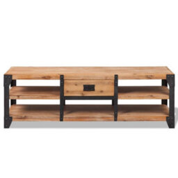 Berkfield Tv Stand Solid Acacia Wood 140X40X45 Cm - thumbnail 2