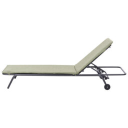 Beliani Sun Lounger Volterra Reclining Metal Green - thumbnail 5