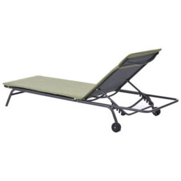 Beliani Sun Lounger Volterra Reclining Metal Green - thumbnail 6