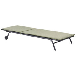 Beliani Sun Lounger Volterra Reclining Metal Green - thumbnail 4