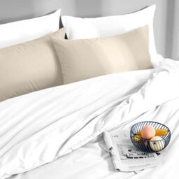 Ameha Bedding Pillowcase-Plain Dyed Beige Breathable Envelope Durable Pillow Cover 2 Pair (50 X 75 Cm) Pillow Covers - thumbnail 4