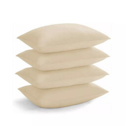 Ameha Bedding Pillowcase-Plain Dyed Beige Breathable Envelope Durable Pillow Cover 2 Pair (50 X 75 Cm) Pillow Covers - thumbnail 5
