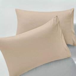 Ameha Bedding Pillowcase-Plain Dyed Beige Breathable Envelope Durable Pillow Cover 2 Pair (50 X 75 Cm) Pillow Covers - thumbnail 8