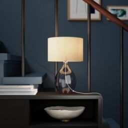 GoodHome Cushing Cylinder Brown & Beige Table Lamp - thumbnail 8