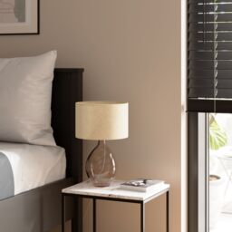 GoodHome Cushing Cylinder Brown & Beige Table Lamp - thumbnail 7