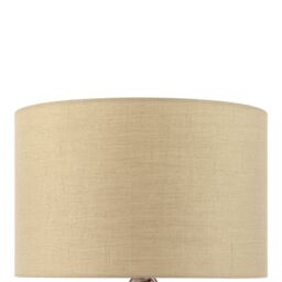 GoodHome Cushing Cylinder Brown & Beige Table Lamp - thumbnail 4