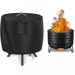 Protective Cover For Round Fire Pit - Waterproof Fade-Resistant Pits - thumbnail 4