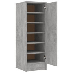 Vidaxl Shoe Cabinet Concrete Grey 32X35X92 Cm Engineered Wood