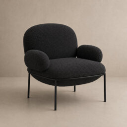 Where Saints Go Ltd Armchair Osca Accent Chair Black Sherpa Fabric Black Metal Frame 79Cm By Where Saints Go - thumbnail 2
