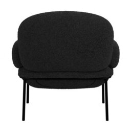 Where Saints Go Ltd Armchair Osca Accent Chair Black Sherpa Fabric Black Metal Frame 79Cm By Where Saints Go - thumbnail 4