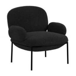 Where Saints Go Ltd Armchair Osca Accent Chair Black Sherpa Fabric Black Metal Frame 79Cm By Where Saints Go - thumbnail 5