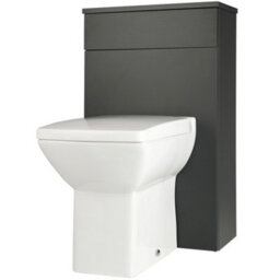 Clifton 500mm Bathroom Floor Standing Wc Unit Matt Dark Grey (Central) - thumbnail 3