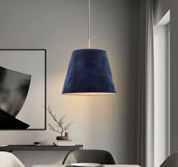 "11"" Navy Velvet Dual Purpose Lampshade  Elegant Drum Shade For Table, Floor Or Ceiling Light (Multi Sizes & Colours Available)" - thumbnail 4