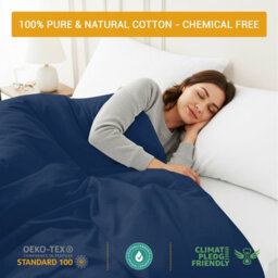 Lazzaro Premium 400 Thread Count 100% Egyptian Cotton Single Size Fitted Sheet Durable Natural Cotton Deep Fitted Sheets - thumbnail 2
