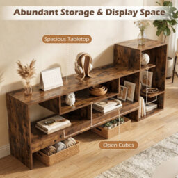 "Brown 55"" Cube Tv Stand Power Outlets" - thumbnail 3