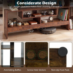 "Brown 55"" Cube Tv Stand Power Outlets" - thumbnail 5