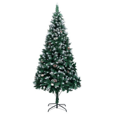 Berkfield Artificial Christmas Tree With Pine Cones And White Snow 210 Cm - image 1