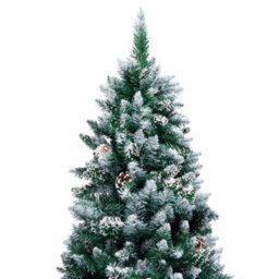Berkfield Artificial Christmas Tree With Pine Cones And White Snow 210 Cm - thumbnail 2