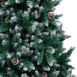 Berkfield Artificial Christmas Tree With Pine Cones And White Snow 210 Cm - thumbnail 3