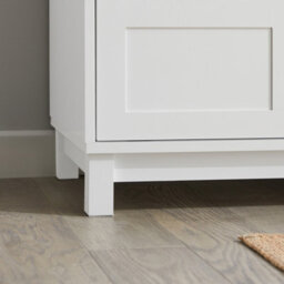 Sobuy Fsr86-W, Shoe Bench Shoe Cabinet With 2 Sliding Doors And Seat Cushion,white,w114Xd40Xh53 - thumbnail 5