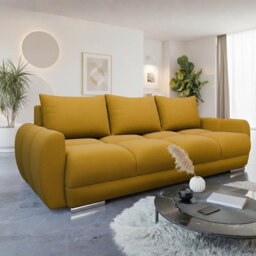 Three Seater Sofa Bed With Storage Logo 3 Mustard