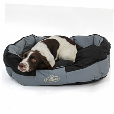 Actiaspet Black/grey Waterproof Dog Bed Large by B&Q