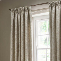 Morris & Co Acorn Tonal Matt Jacquard Room Darkening Pencil Pleat Curtain Pair Linen (W)117Cm X (D)137Cm - thumbnail 3