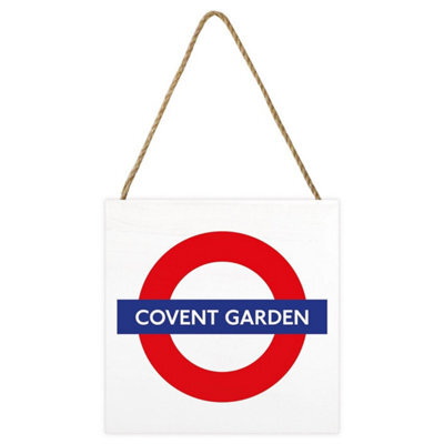 Transport For London Covent Garden Wooden Block White/red/blue (2.7Cm X 20Cm X 20Cm) - image 1
