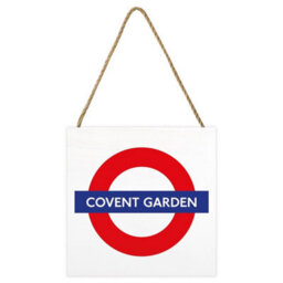 Transport For London Covent Garden Wooden Block White/red/blue (2.7Cm X 20Cm X 20Cm) - thumbnail 1