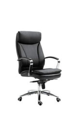 Evre Style Black Office Chair Faux Leather With Height Swivel Adjust Headrest - thumbnail 8
