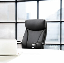 Evre Style Black Office Chair Faux Leather With Height Swivel Adjust Headrest - thumbnail 6