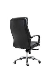 Evre Style Black Office Chair Faux Leather With Height Swivel Adjust Headrest - thumbnail 4