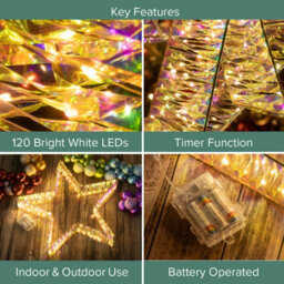 The Christmas Workshop 50Cm Metal Frame Star Light - thumbnail 3