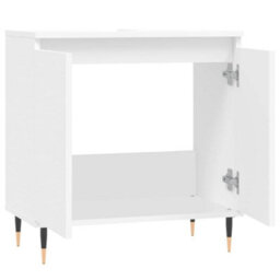 Berkfield Industrial Bathroom Cabinet White 58X33X60 Cm Engineered Wood - thumbnail 5