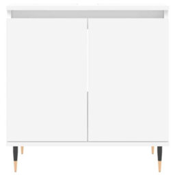 Berkfield Industrial Bathroom Cabinet White 58X33X60 Cm Engineered Wood - thumbnail 4